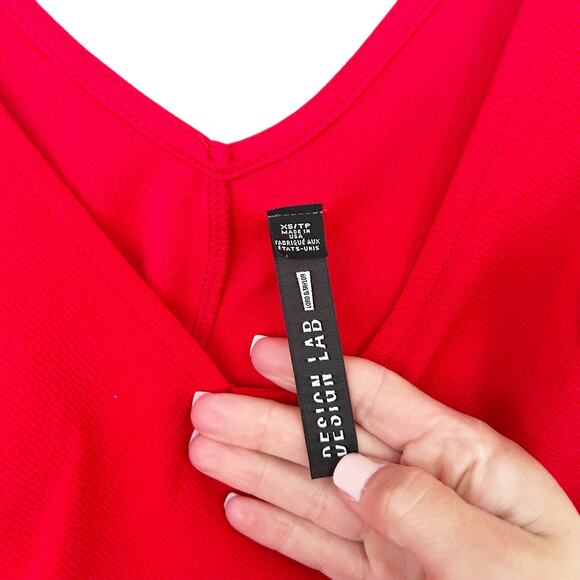 Design Lab Red Peplum Tank Top Sz XS - Picture 2 of 3